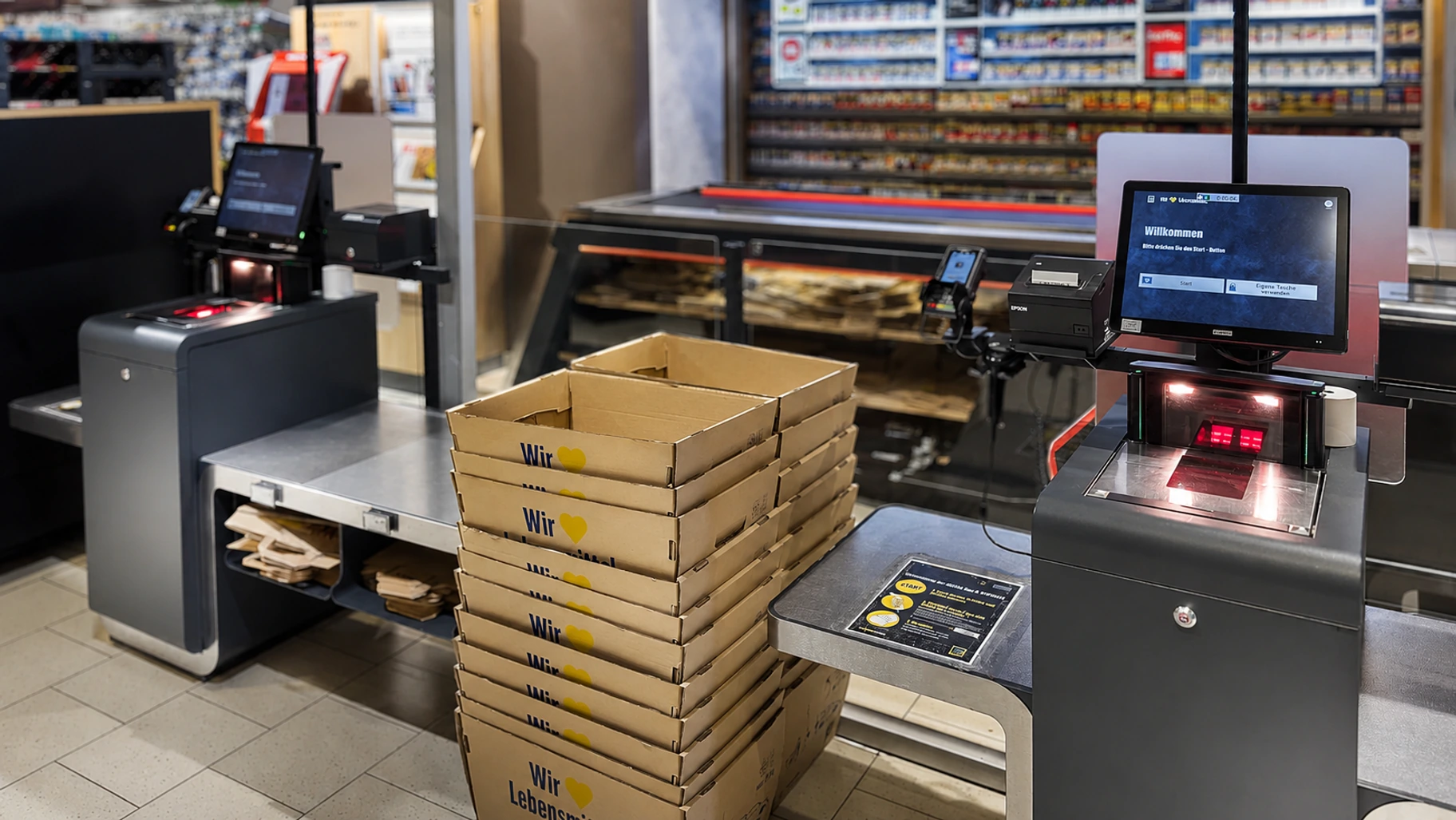 SB-Kassen (Self-Checkout) im Markt