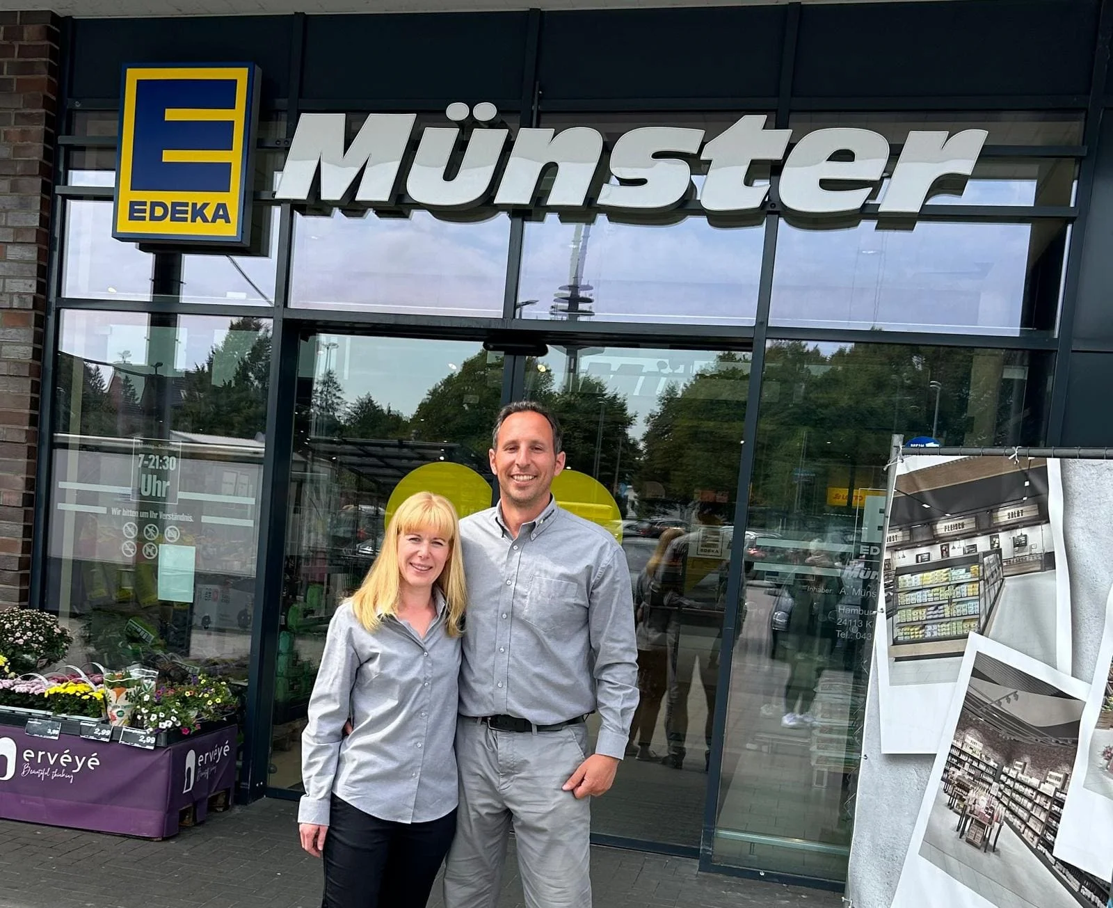 Alexander und Nicole Münster, Inhaber von EDEKA Münster in Kiel